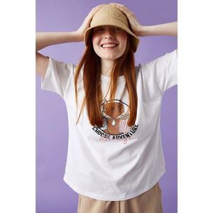 Koton Women's Kirik White T-Shirt vyobraziť