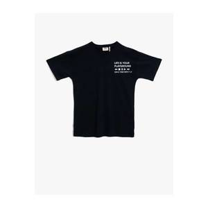 Koton Boy's Respect Life | Legislative Respect - Organic Cotton Printed T-Shirt Crew Neck Short Sleeve vyobraziť