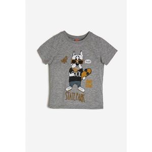Koton Baby Boy Gray Printed T-Shirt vyobraziť