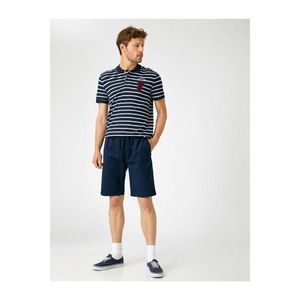 Koton Men's Navy Blue Waistband Shorts Cotton vyobraziť