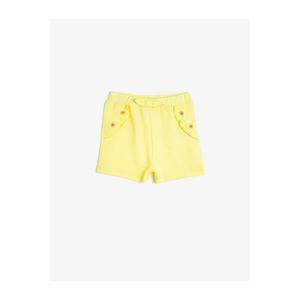 Koton Baby Girl Yellow Frill Detailed Shorts vyobraziť