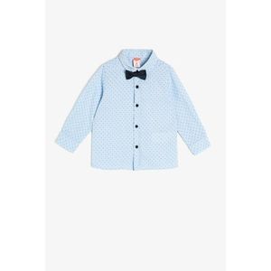 Koton Baby Boy Blue Bow Tie Detailed Shirt vyobraziť