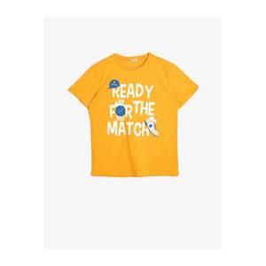 Koton Printed Cotton Short Sleeve Crew Neck T-Shirt vyobraziť