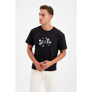 Trendyol Black Men's T-Shirt vyobraziť