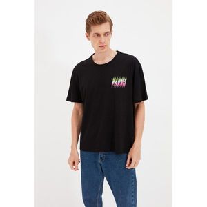 Trendyol Black Men's T-Shirt vyobraziť