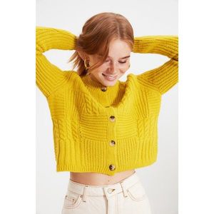 Trendyol Yellow Knitted Detailed Knitwear Cardigan vyobraziť