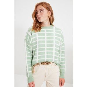 Trendyol Mint Jacquard Crew Neck Knitwear Sweater vyobraziť
