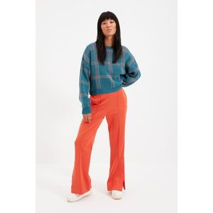 Trendyol Oil Grid Patterned Knitwear Sweater vyobraziť
