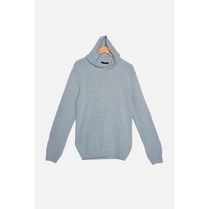 Trendyol Blue Men's Hooded Regular Fit Knitwear Sweater vyobraziť