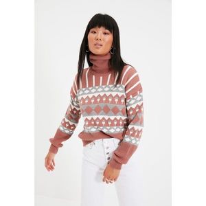 Trendyol Powder Jacquard Knitwear Sweater vyobraziť