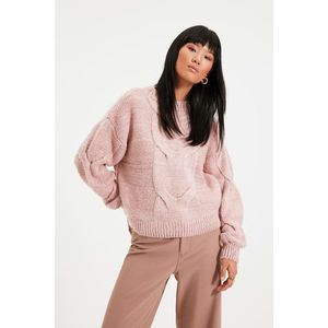 Trendyol Powder Knitted Detailed Knitwear Sweater vyobraziť