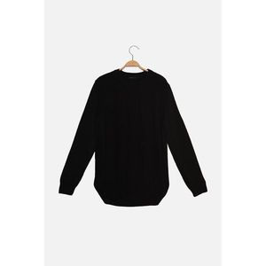 Trendyol Black Men's Crew Neck Slim Fit Knitwear Sweater vyobraziť