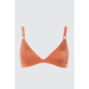 Trendyol Bright Bikini Top with Orange Textured Accessory Detail vyobraziť