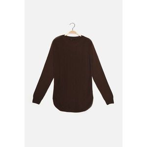 Trendyol Dark Brown Men's Crew Neck Slim Fit Knitwear Sweater vyobraziť