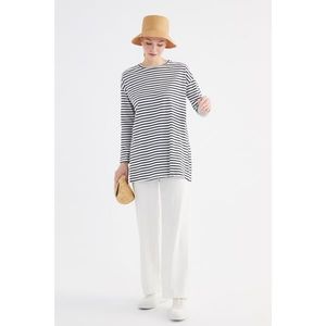 Trendyol Black Striped Knitted Tunic vyobraziť