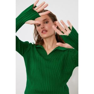Trendyol Green Sleeve End Detailed Polo Neck Knitwear Sweater vyobraziť