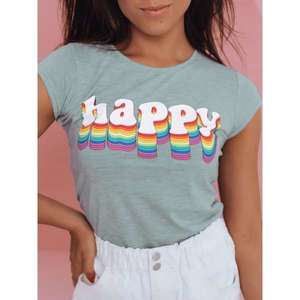 Women's T-shirt HAPPY mint Dstreet RY1851 vyobraziť