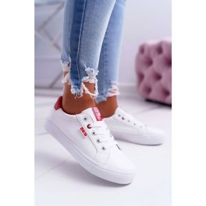Women's Leather Sneakers Big Star EE274311 White-Red vyobraziť