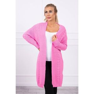 Sweater Cardigan weave the braid light pink vyobraziť