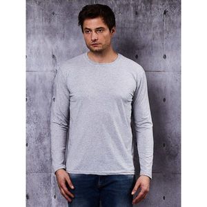 Gray smooth men´s blouse with long sleeves vyobraziť