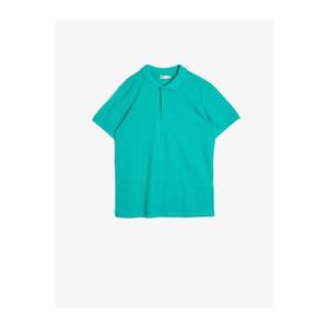 Koton Boy's Basic Cotton Sleeves Knitwear Detailed Polo Pique T-Shirt vyobraziť