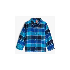 Koton Blue Plaid Baby Boy Shirt vyobraziť