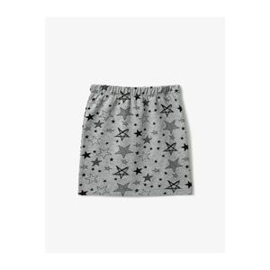 Koton Girl Gray Star Patterned Skirt vyobraziť