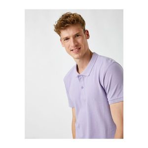 Koton Men's Polo Neck T-Shirt Basic Short Sleeve Cotton vyobraziť