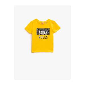 Koton Baby Boy Yellow Cotton Short Sleeve Crew Neck T-Shirt vyobraziť