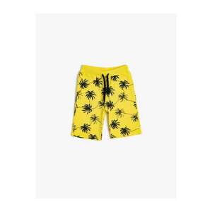 Koton Boys Waist Tie Printed Yellow Shorts vyobraziť