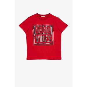 Koton Boys Red Written Printed T-shirt vyobraziť