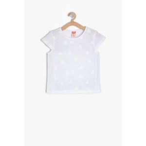 Koton Baby Girl Ecru Printed T-Shirt vyobraziť