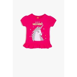 Koton Pink Baby Girl Printed T-Shirt vyobraziť