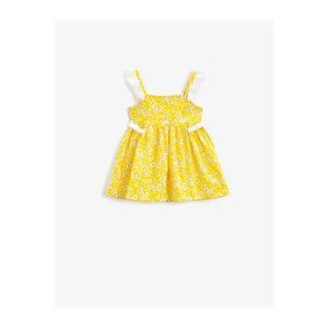 Koton Baby Girl Yellow Girl Floral Dress With Cotton Strap vyobraziť