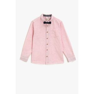 Koton Boy's Pink Patterned Shirt vyobraziť