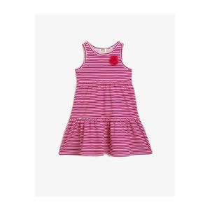 Koton Girl Pink Striped Dress vyobraziť