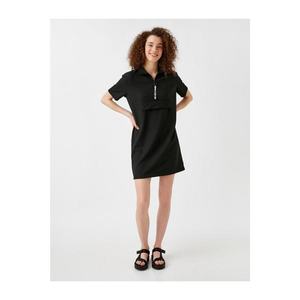Koton Women's BLACK Zipper Detailed Dress vyobraziť