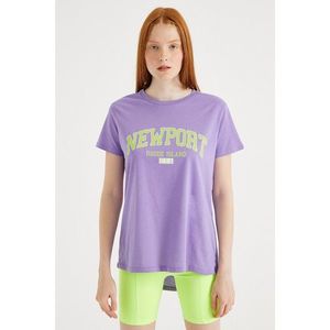 Koton Women's Purple T-Shirt vyobraziť
