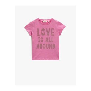 Koton Girls Pink Short Sleeve T-shirt vyobraziť