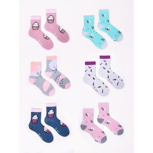Yoclub Woman's Cotton Socks Patterns Colors 6-Pack SK-06/6PAK/GIR/002 vyobraziť