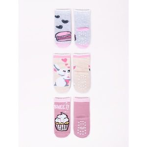 Yoclub Woman's Cotton Socks Anti Slip Abs Patterns Colors 3-Pack SK-06C/3PAK/GIR/001 vyobraziť
