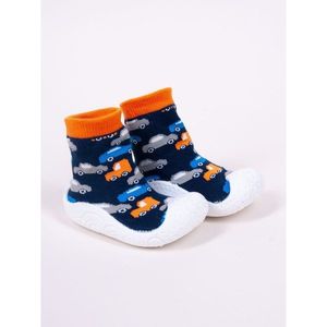Yoclub Man's Baby Anti-Skid Socks With Rubber Sole OB-128/BOY/001 Navy Blue vyobraziť