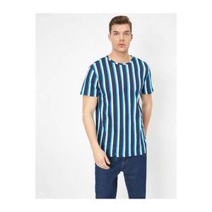 Koton Men's Navy Striped T-shirt vyobraziť