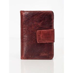 Burgundy genuine leather wallet vyobraziť