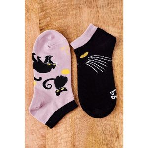Mismatched Socks With Cats Black-Brown vyobraziť
