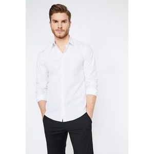 Koton Men's White Patterned Shirt vyobraziť