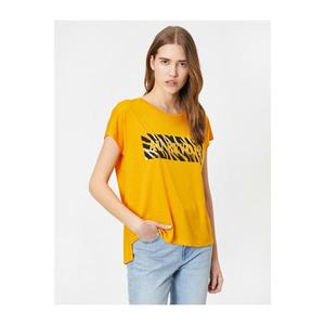 Koton Women's Orange Printed T-shirt vyobraziť