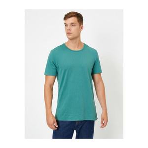 Koton . Men's Green Bike Collar T-shirt vyobraziť