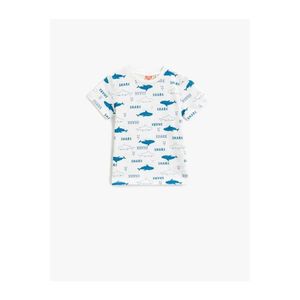 Koton Baby Boy Patterned T-Shirt Short Sleeve Cotton vyobraziť
