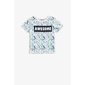 Koton Boy's White Patterned T-Shirt vyobraziť